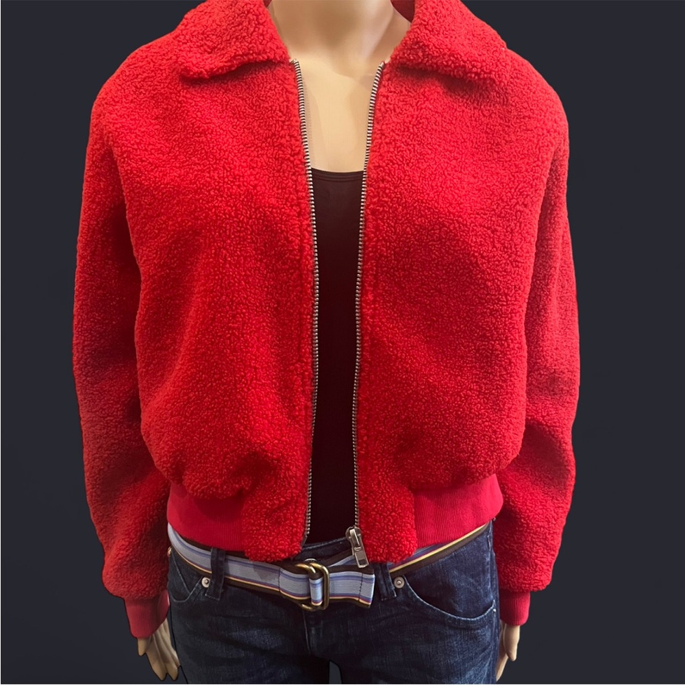 Wild Honey Vibrant Red Teddy Jacket